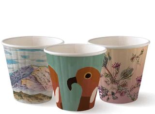 Biopak Double Wall Hot Cup Art Series 8oz SQUAT Slv 50