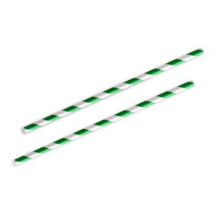 Future Friendly Straw Regular Green Stripe Pkt 250