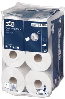 Tork SmartOne Mini Toilet Roll 2 ply Advanced 12rolls x 620sht per Ctn