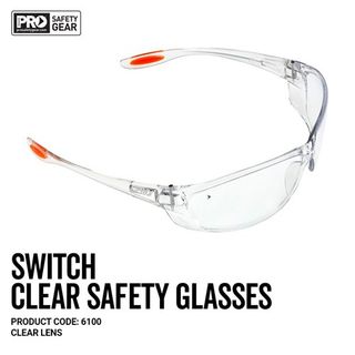 Paramount Pro Choice Safety Gear Switch Clear Safety Glasses