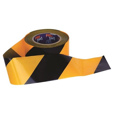 Paramount Pro Choice Safety Gear Barricade Tape  Roll 100mm x 75m Yellow/Black
