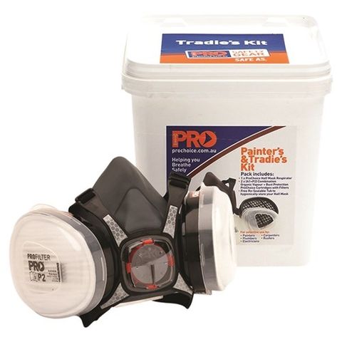 Paramount Pro Choice Safety Gear Assembled Half Mask With A1P2 Cartridges + Bucket