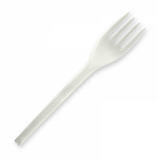 BioCutlery 70% Bioplastic 7" Fork White Slv 50