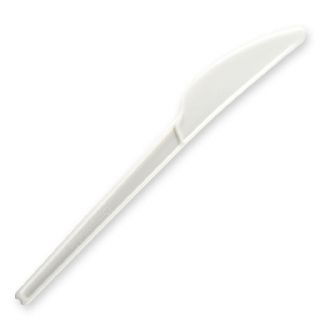 BioCutlery 70% Bioplastic 7" Knife White Slv 50