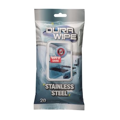 Durawipe Stainless Steel Wipes Pkt 20