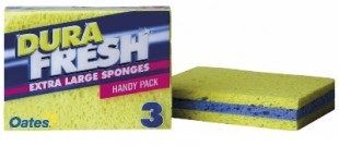 Dura Fresh Extra Large Sponges Pkt 3