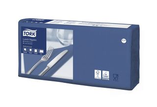 Tork Lunch Napkin Dark Blue 2P Quarterfold  Pkt 200