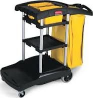 Rubbermaid Executive Janitor Cleaning Cart High Security