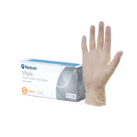 Glove Vinyl Clear Small Powder Free Pkt 100