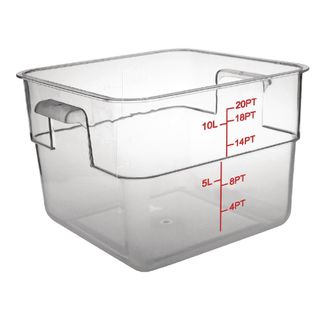 Vogue Polycarbonate Square Storage Container 10L