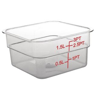 Vogue Polycarbonate Square Storage Container 15L