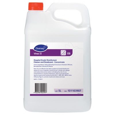 Virex II Hospital Grade Disinfectant Cleaner and Deodorant 5L