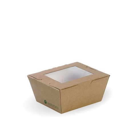 Biopak BioBoard Lunch Box with Window Small Slv 50