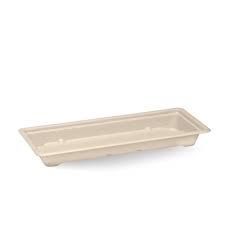 Biopak Cane Sushi Tray Base Long   Slv 100