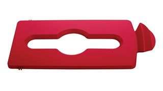 Slim Jim Recycling Station Mixed Recycling Lid Red