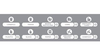Slim Jim Recycling Station Waste Stream Label Kit