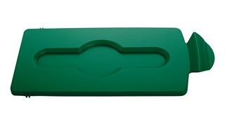 Slim Jim Recycling Station Closed Lid Green