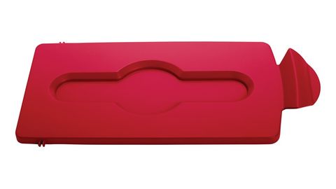 Slim Jim Recycling Station Closed Lid Red