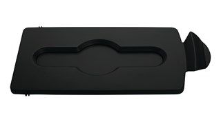 Slim Jim Recycling Station Closed Lid  Black