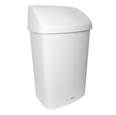 Sabco White Rubbish Bin 50L