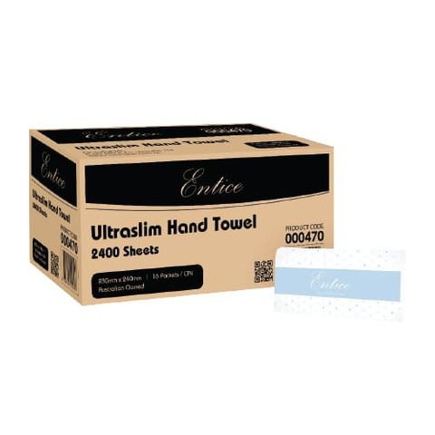 Entice Ultraslim Hand Towel Ctn 2400