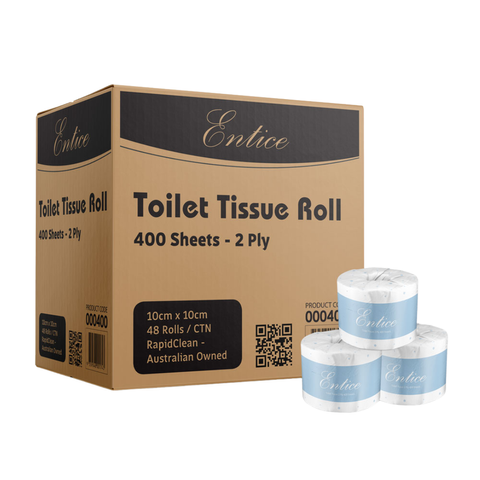 Entice Toilet Paper 2ply 400 Sheet Ctn 48