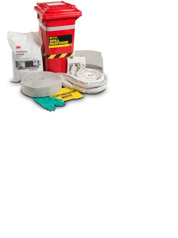 3M General Purpose Spill Kit Wheelie Bin 130 Litres