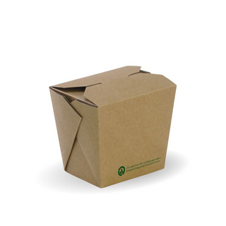 Biopak Noodle Box 16oz Brown Slv 50