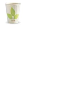 Biopak Double Wall Hot Cup Leaf 12oz Slv 40