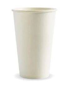 Biopak Single Wall Hot Cup White 16oz Ctn 1000