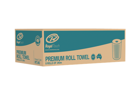 Roll Towel Premium Royal Touch Ctn 8 x140m