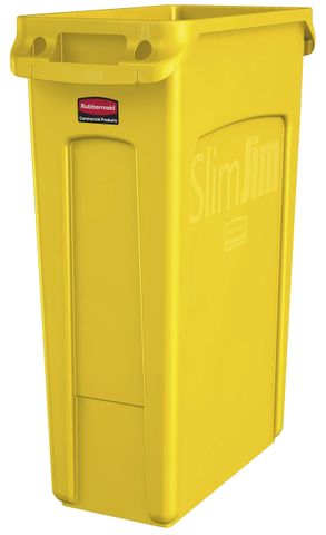 Rubbermaid Vented Slim Jim Yellow 87Lt