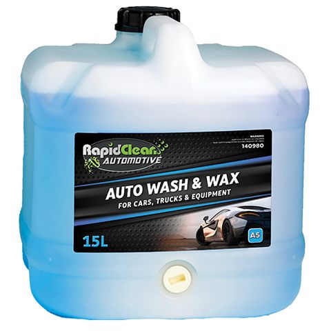 RapidClean Auto Wash and Wax 15Lt