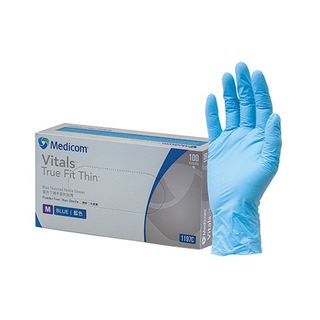 Glove Nitrile Blue Medium P/Free Super Soft Pkt 100 1175C