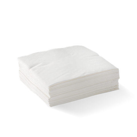 Biopak Cocktail Napkin 2ply White Pkt 250