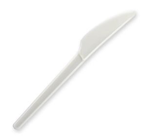 Biopak Knife PLA 6' White Pkt 50