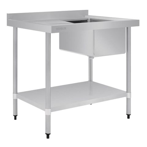 Vogue Single Bowl Sink L/H Drainer