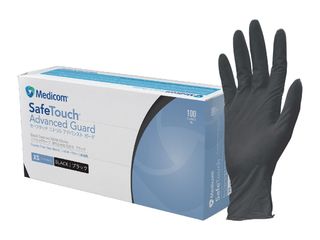 SafeTouch Advanced Guard Black Nitrile PF Gloves-Medium (5.0 g)