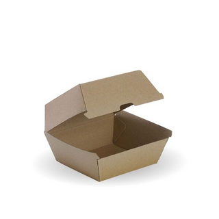 Biopak Burger Box Slv 50 105mm L x 105mm W x 85mm H