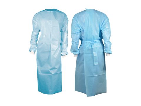 SafeWear SMS Isolation Gown Lv2 Blue Ctn 50