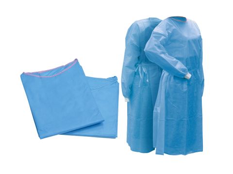 SafeWear SMS Isolation Gown Lv3 Blue Ctn 50