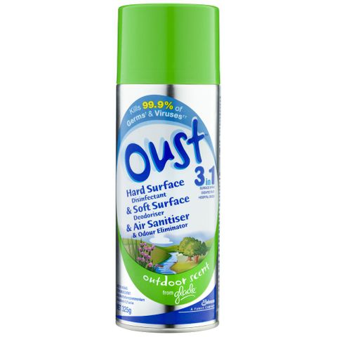 Oust 3 in 1 Hard Surface Disinfectant Spray Outdoor Scent 325grm