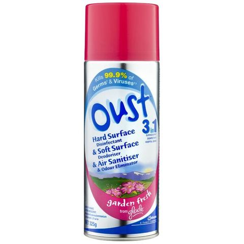 Oust 3 in 1 Hard Surface Disinfectant Spray Garden Fresh 325grm
