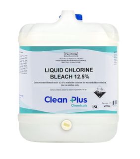 Clean Plus Liquid Chlorine Bleach 12.5% 15Lt