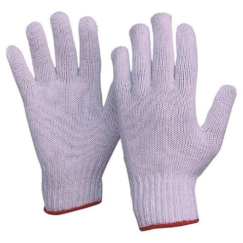 Glove Cotton Knitted Poly Lady