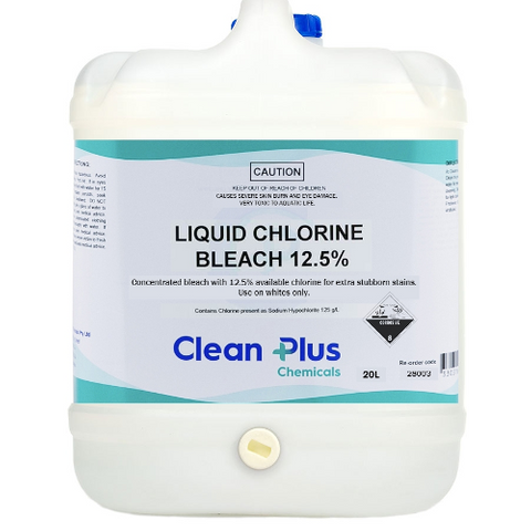 Clean Plus Liquid Chlorine Bleach 12.5% 20Lt