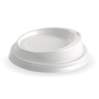 Biopak Sipper Lid suit Hot Cup 8oz White 80mm Slv 50