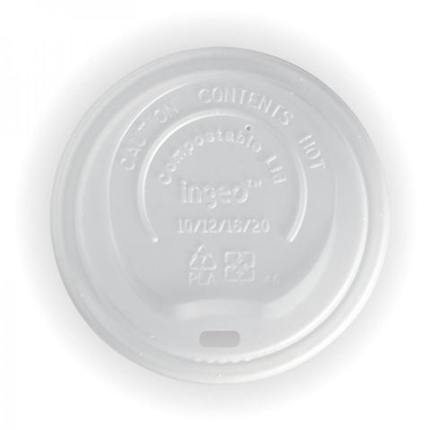 Bio Cup Lid 8-20oz White PLA Slv 50 90mm