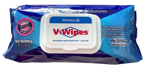 V Wipes Hospital Grade Disinfectant Wipes Packet of 80