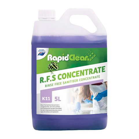 RFS Concentrate Rinse Free Sanitiser 5L